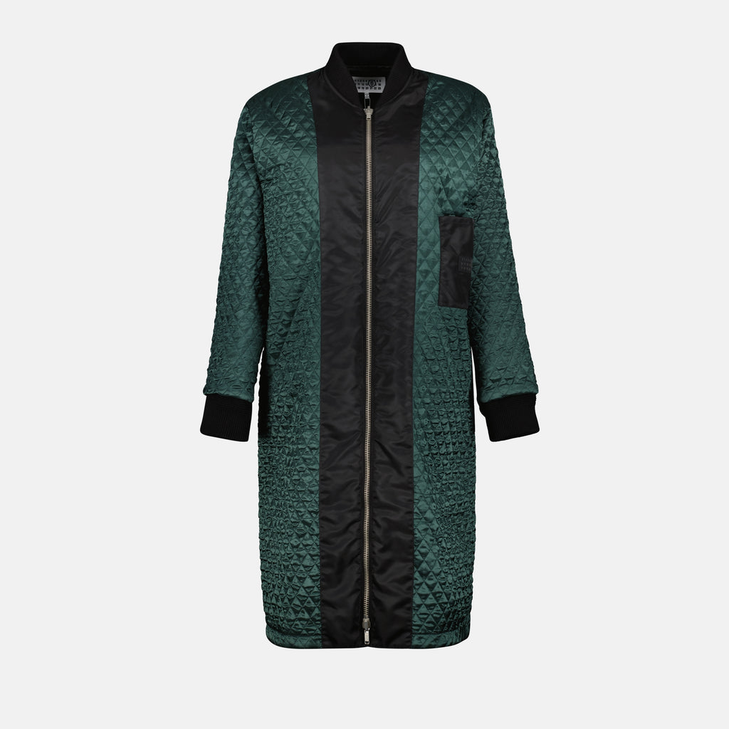 Manteaux Doudoune réversible Mm6 Vert Femme