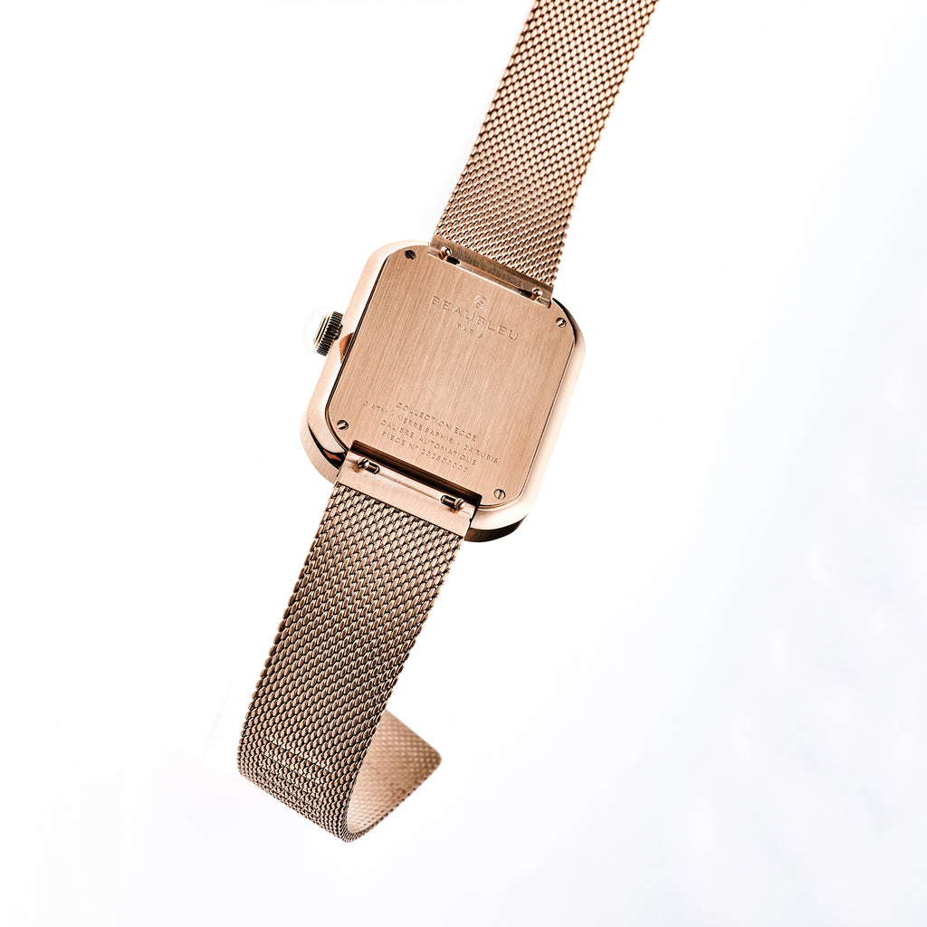 Bijoux Montre Ecce Figura Lys Bracelet Acier Or Rose Beaubleu Doré Unisexe