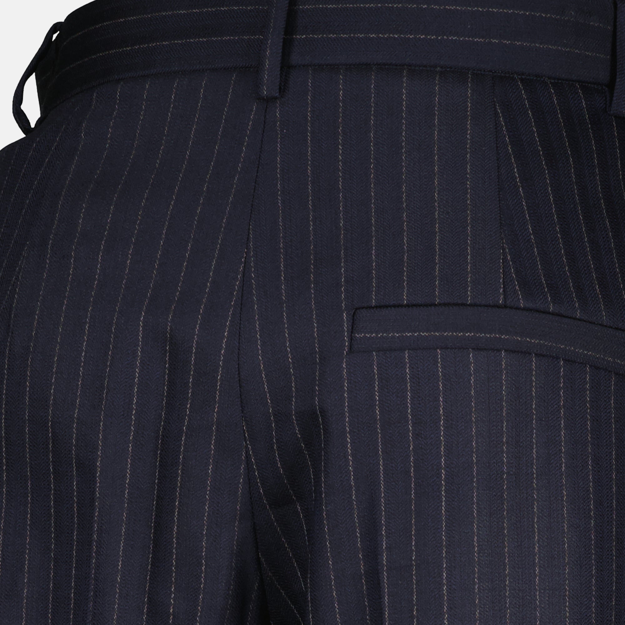 Bild des Khaite Damen Linden gestreiften Hosen - Frühjahr-Sommer 2026 - Detailansicht_1