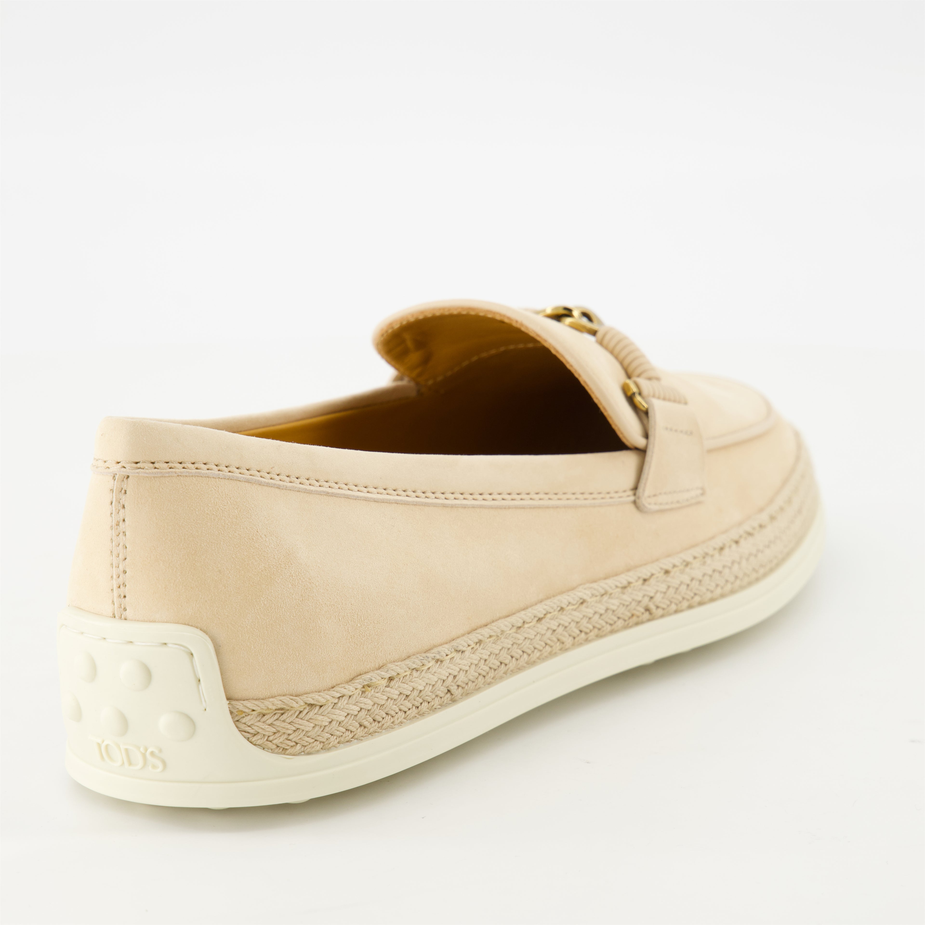 Loafers Suede Leather Loafers Tod's Beige Femme
