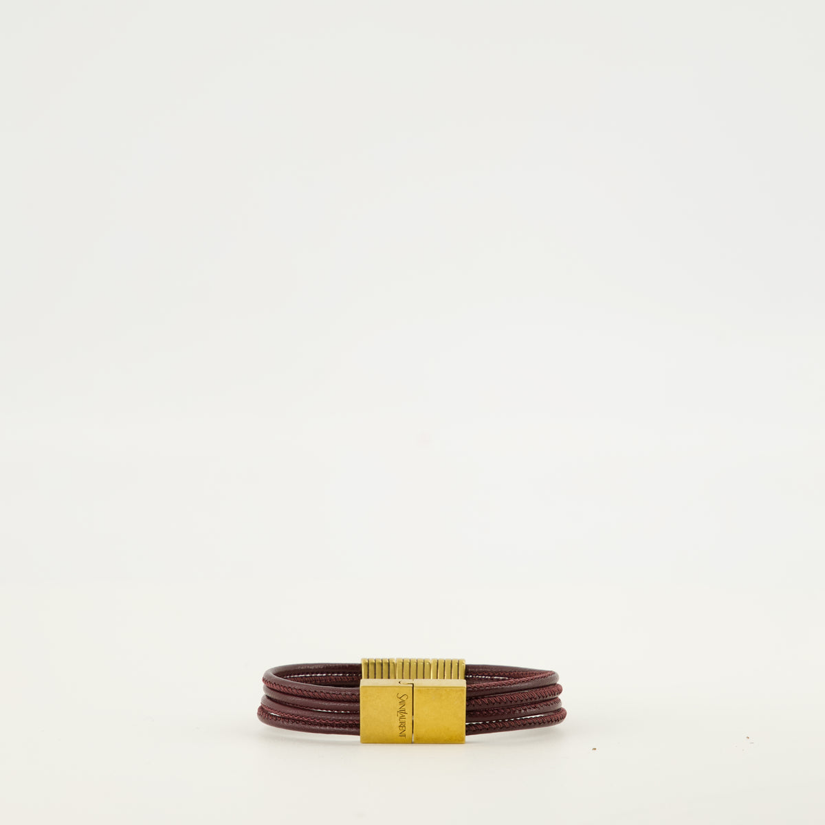 Bijoux Cassandre Bordeaux Lederarmband Saint Laurent Bordeaux Femme