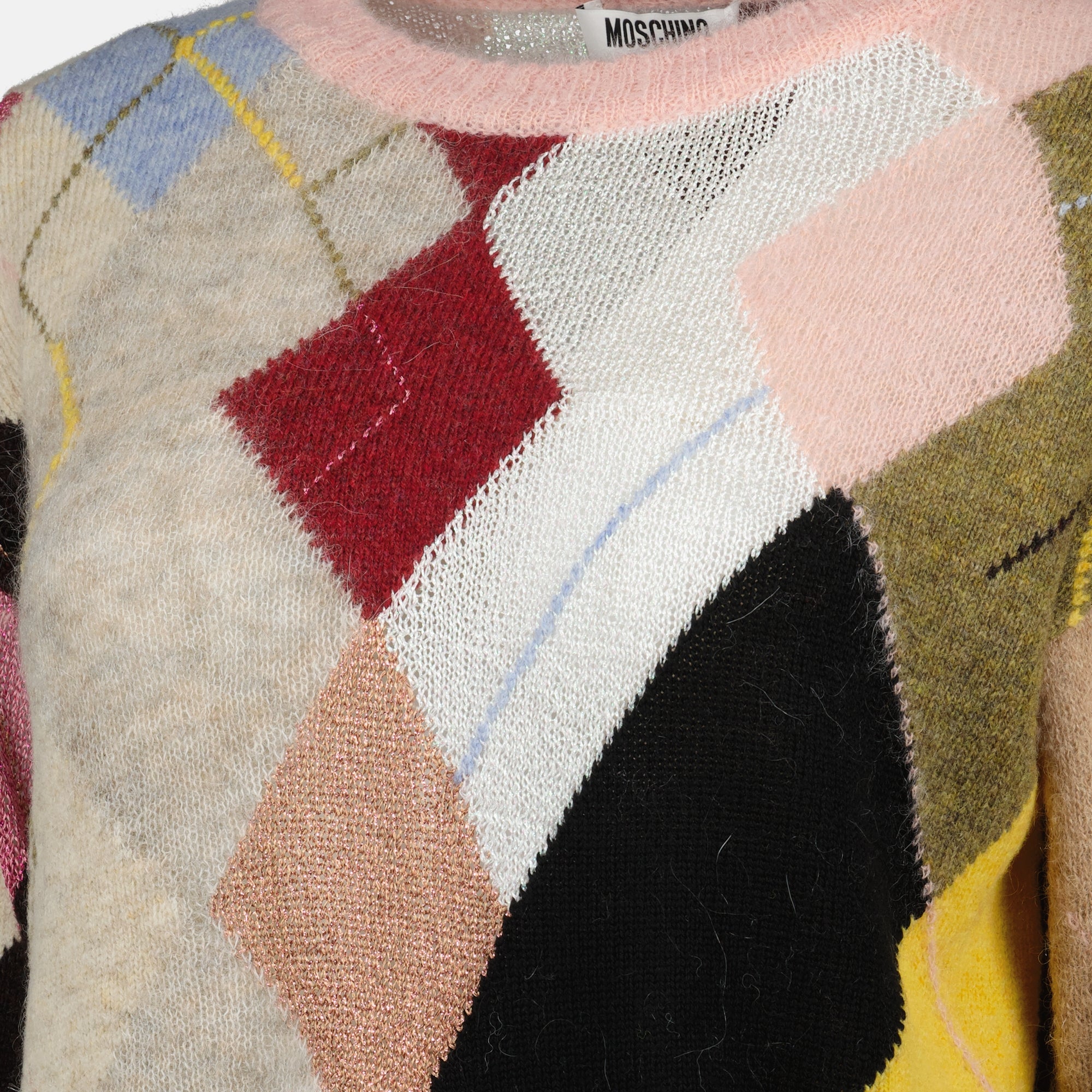 Image de l'article Pull en mohair de la marque Moschino pour Femme - Saison Automne-Hiver 2025 - Vue détaillée_1