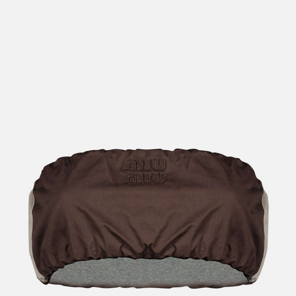 Tops Brauner Jerseykopfband Miu Miu Marron Femme