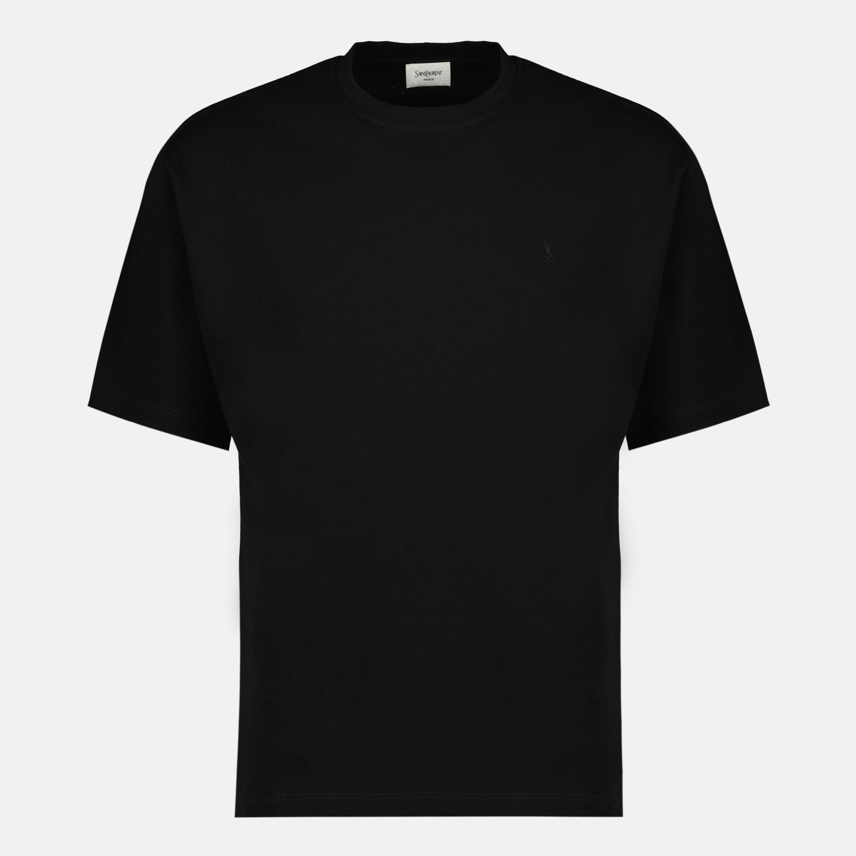 Image de l'article T-shirt cassandre oversize noir de la marque Saint Laurent pour Homme - Saison Printemps-Été 2026 - Vue de Face