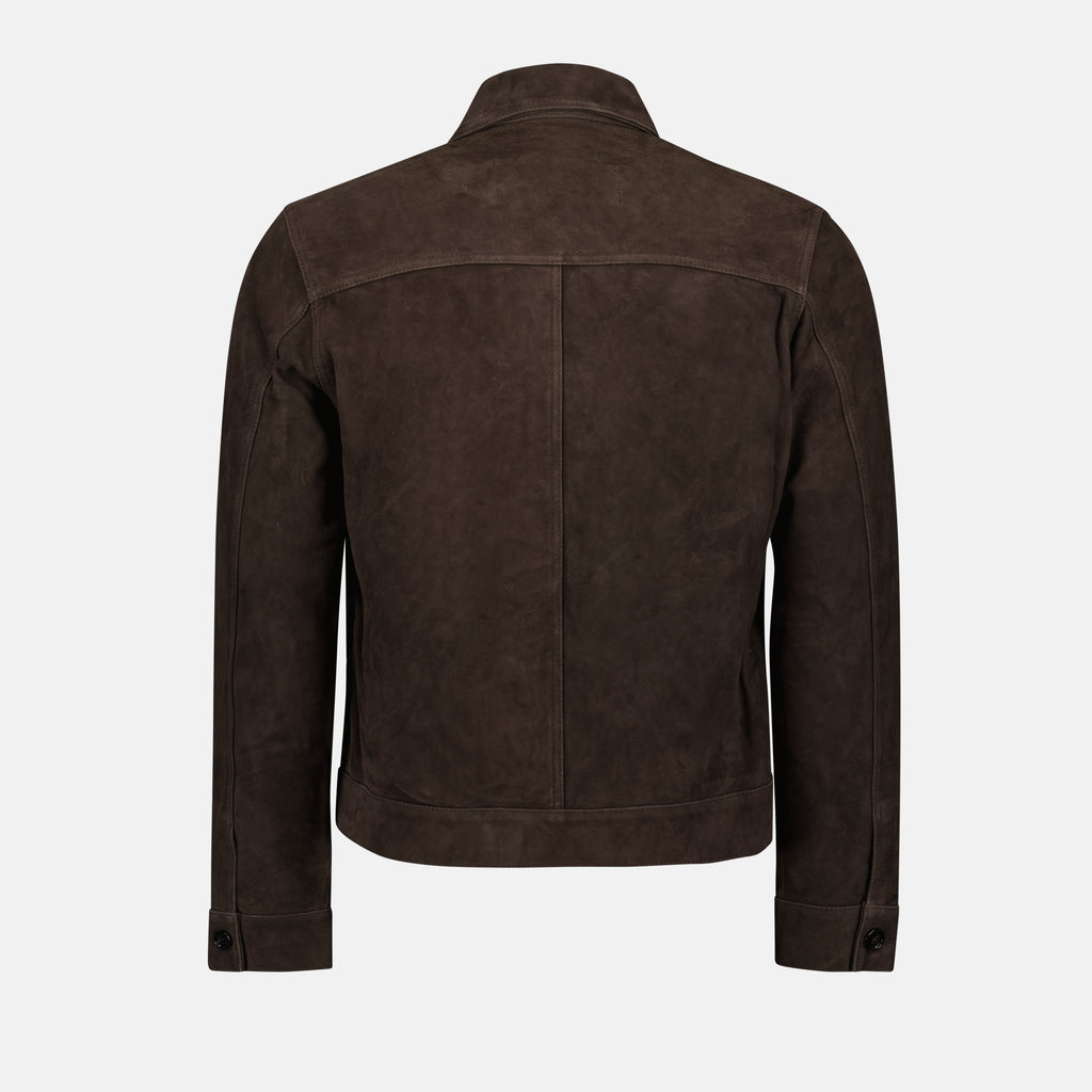 Manteaux Surchemise en cuir Ami PARIS Marron Homme