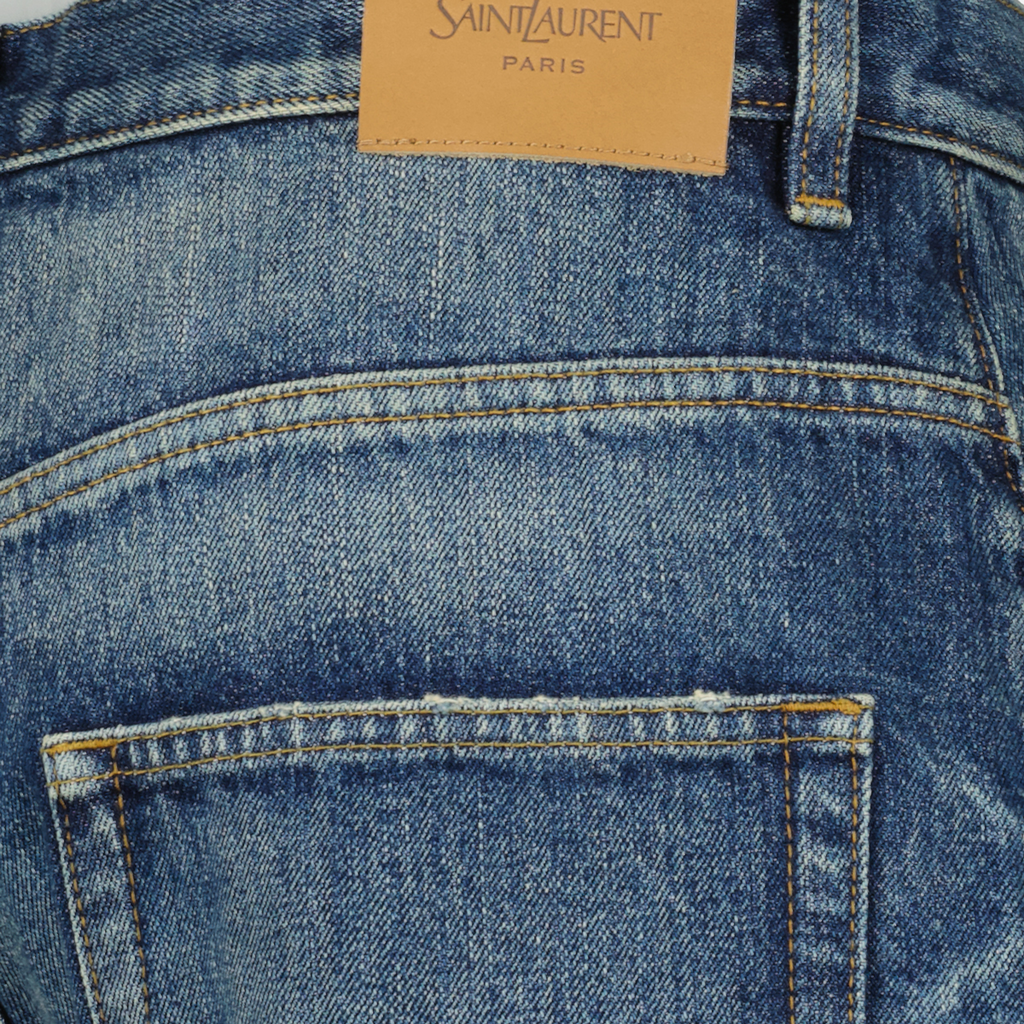 Pants High-Waisted Jeans Saint Laurent Blue Homme