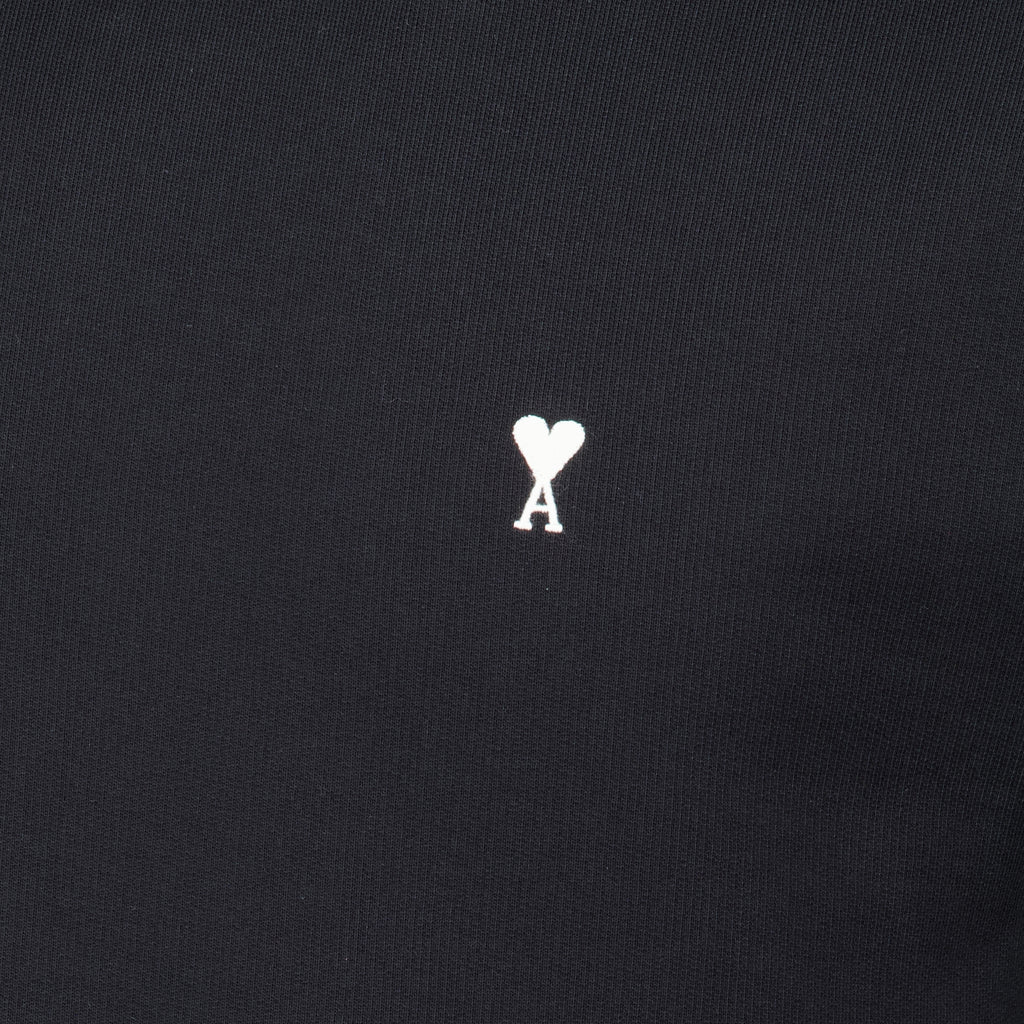 Sweatshirts Sweatshirt AMI de coeur noir en coton Ami PARIS Noir Homme