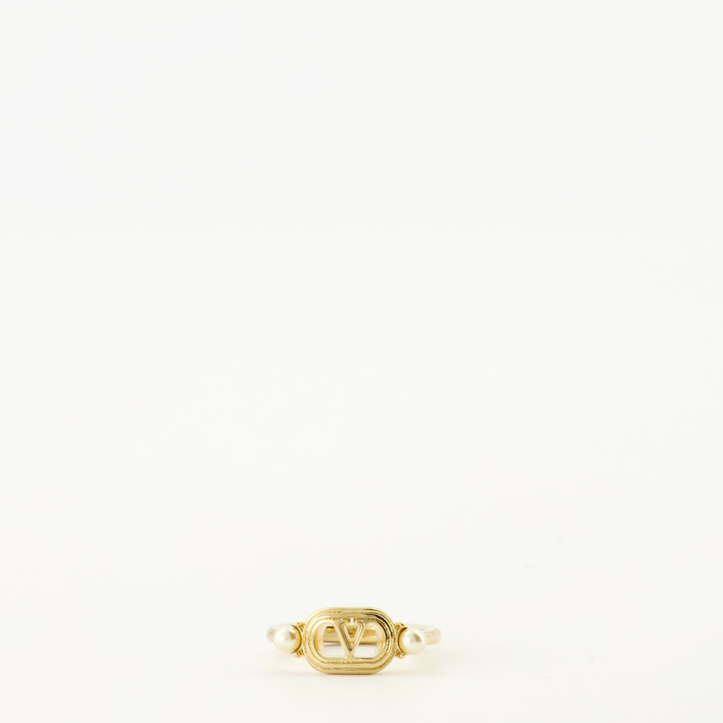 Bijoux Anello Ovalette in Metallo e Cristalli Swarovski® Valentino Garavani Doré Femme