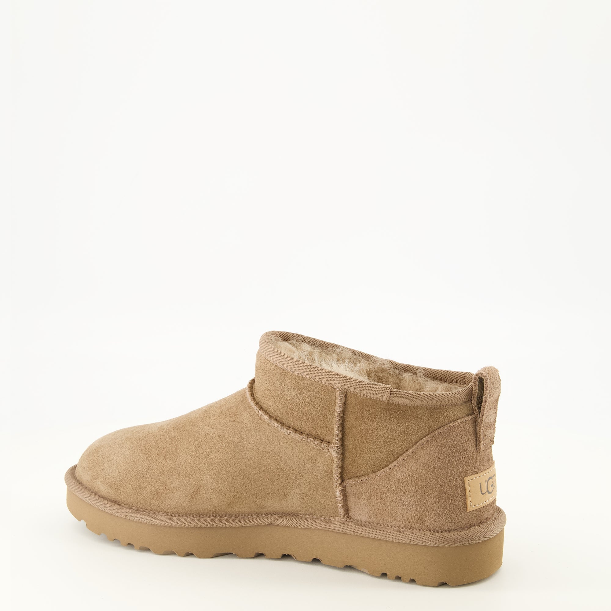 Bottines Klassische Ultra Mini Beigetöne Stiefel Ugg Beige Femme