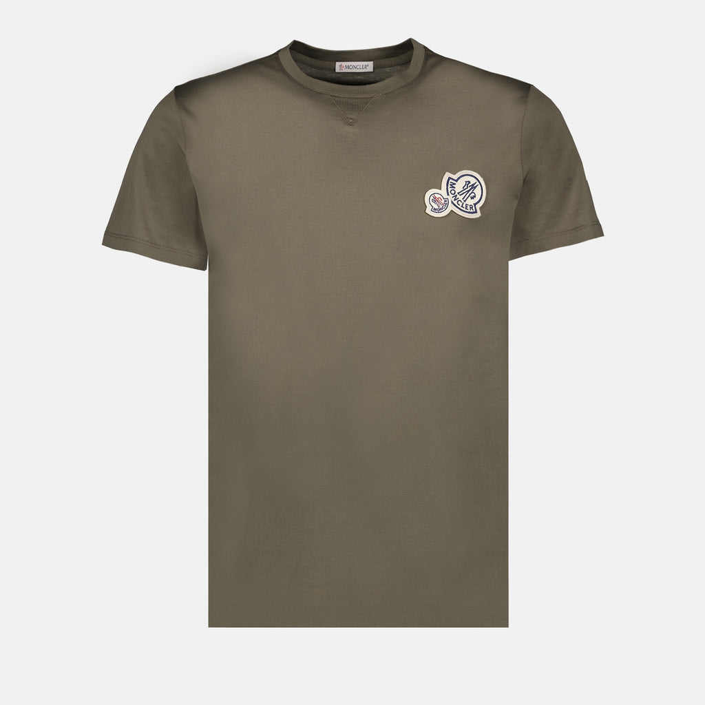 T-shirts Double Logo T-Shirt Moncler Khaki Homme