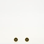 Bijoux Brincos de Metal com Email Branco Miu Miu Noir Femme