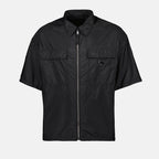 Chemises Chemise zippée noire Prada Noir Homme