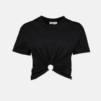 T-shirt T-shirt Piercing Rabanne Nero Femme
