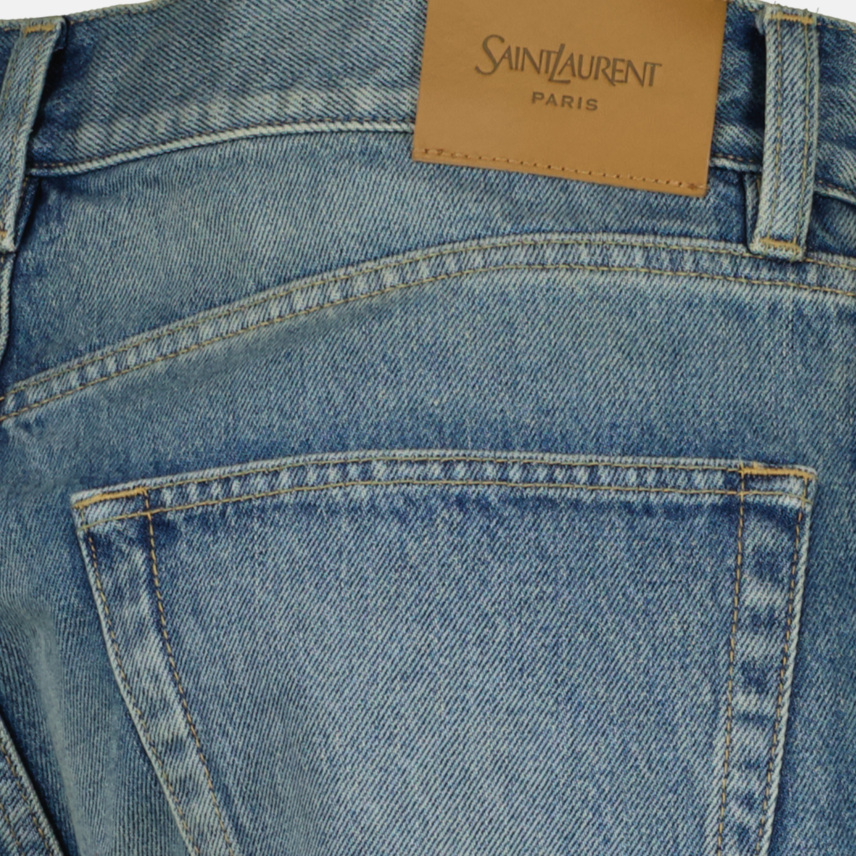 Pantalons Jean Long Mick en denim bleu Saint Laurent Bleu Homme