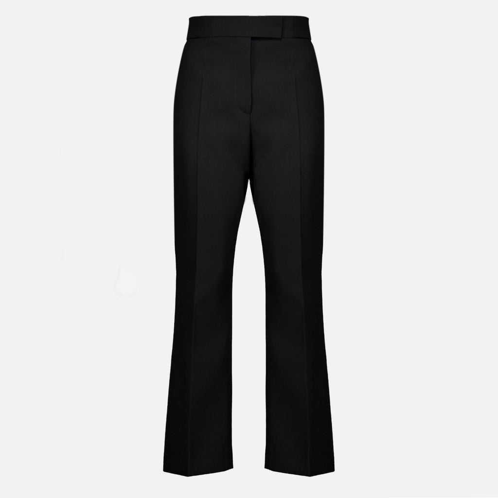 Pantalons Schwarze Gabardine-Hosen Prada Noir Femme