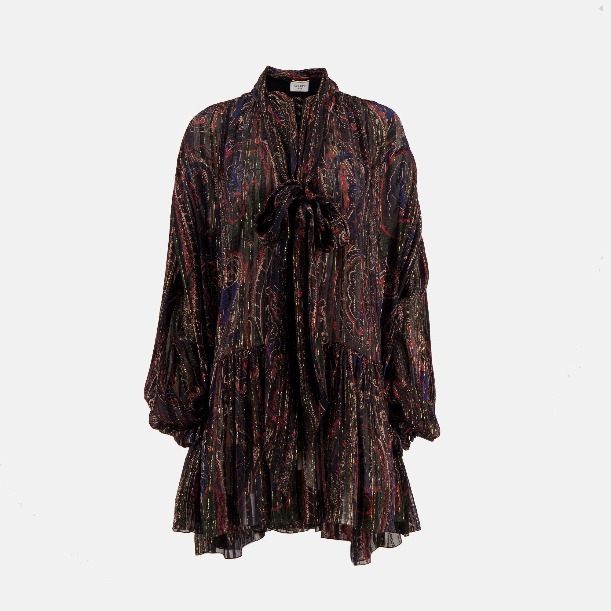 Abiti Abito Lavalier Saint Laurent Viola Femme