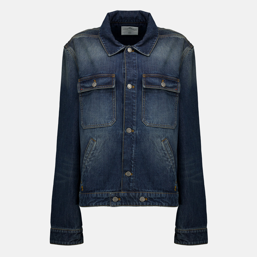 Vestes 빈티지 데님 트러커 자켓 Courrèges Bleu foncé Femme