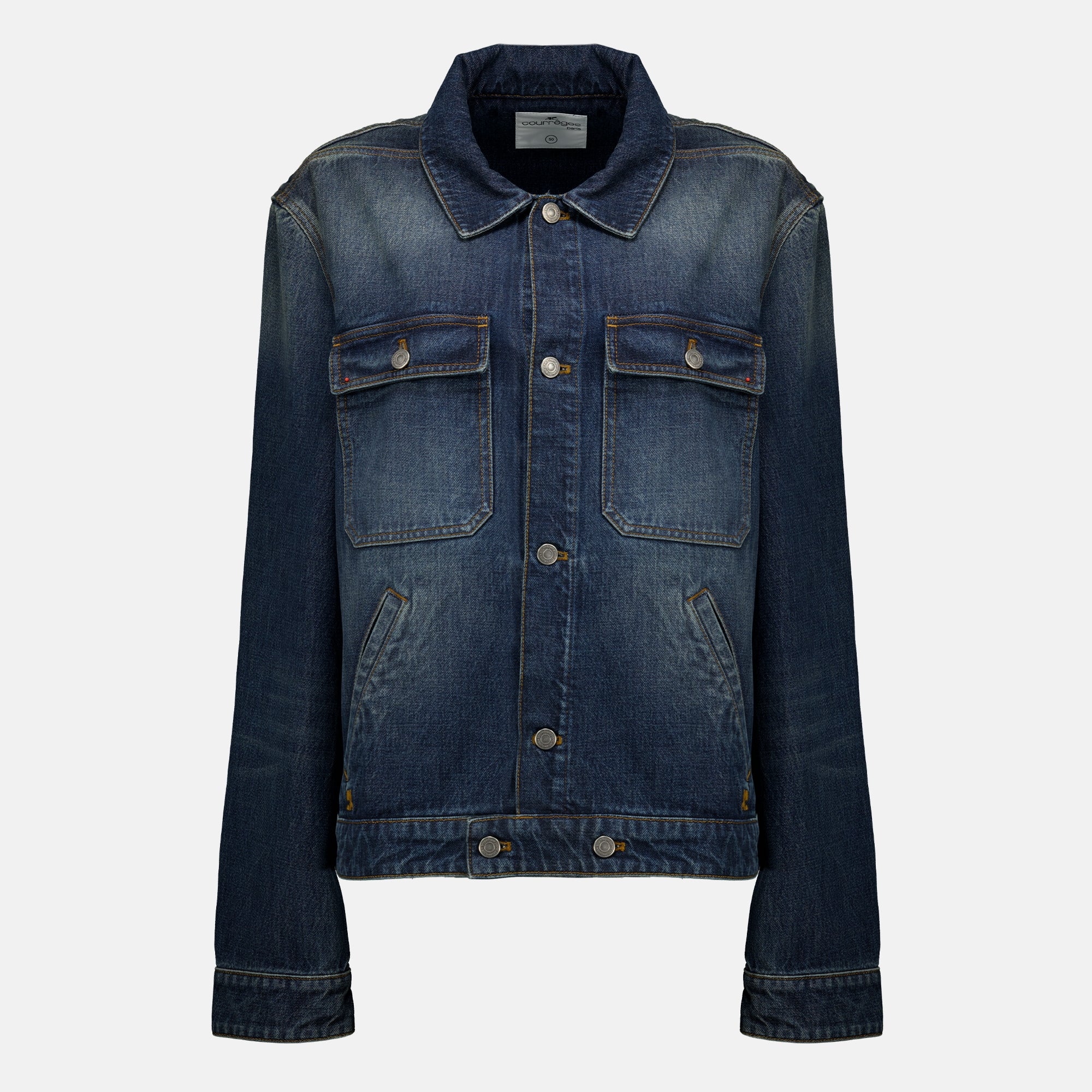 Vestes 빈티지 데님 트러커 자켓 Courrèges Bleu foncé Femme