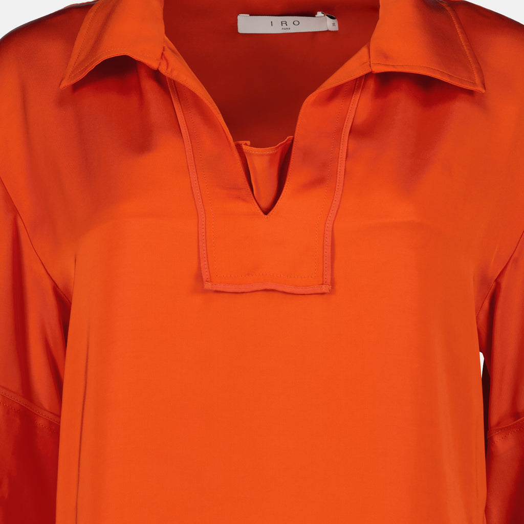Tops Satin Orange Blouse Iro Orange Femme