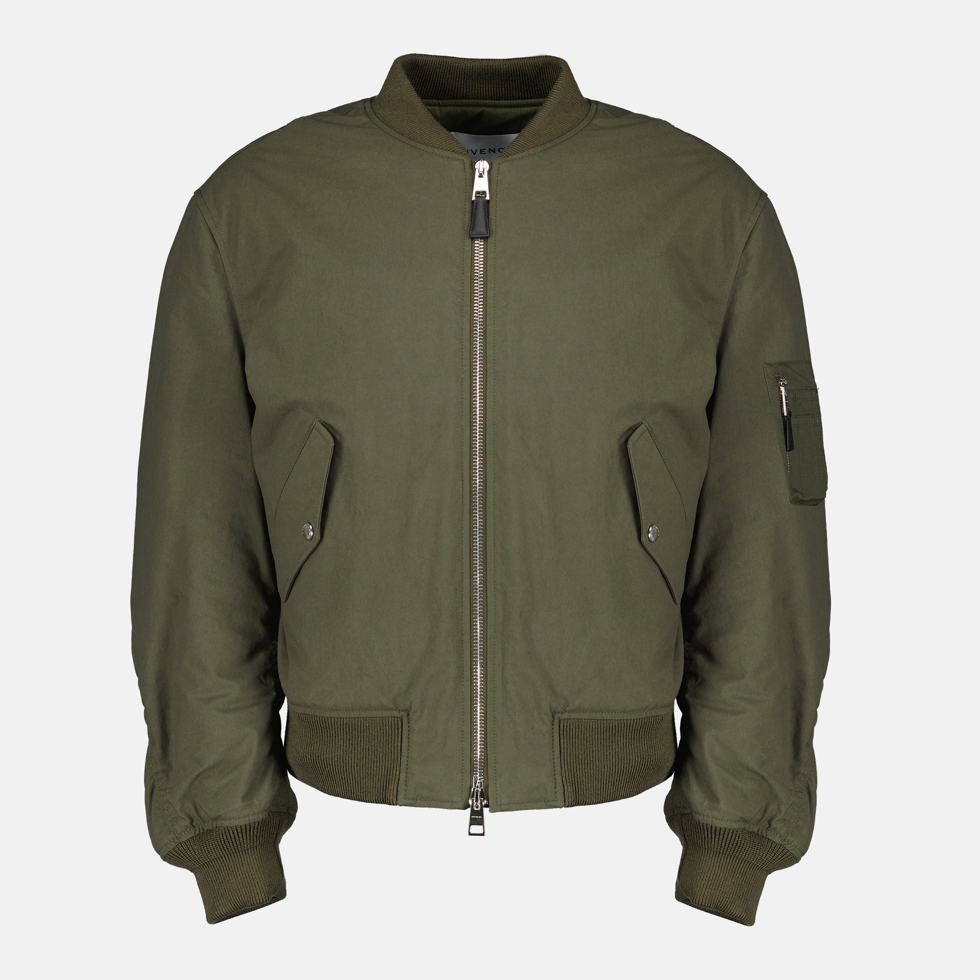 Bild des Givenchy Khaki Stamp Bomberjacke für Herren - Frühjahr-Sommer 2026 - Vorderansicht