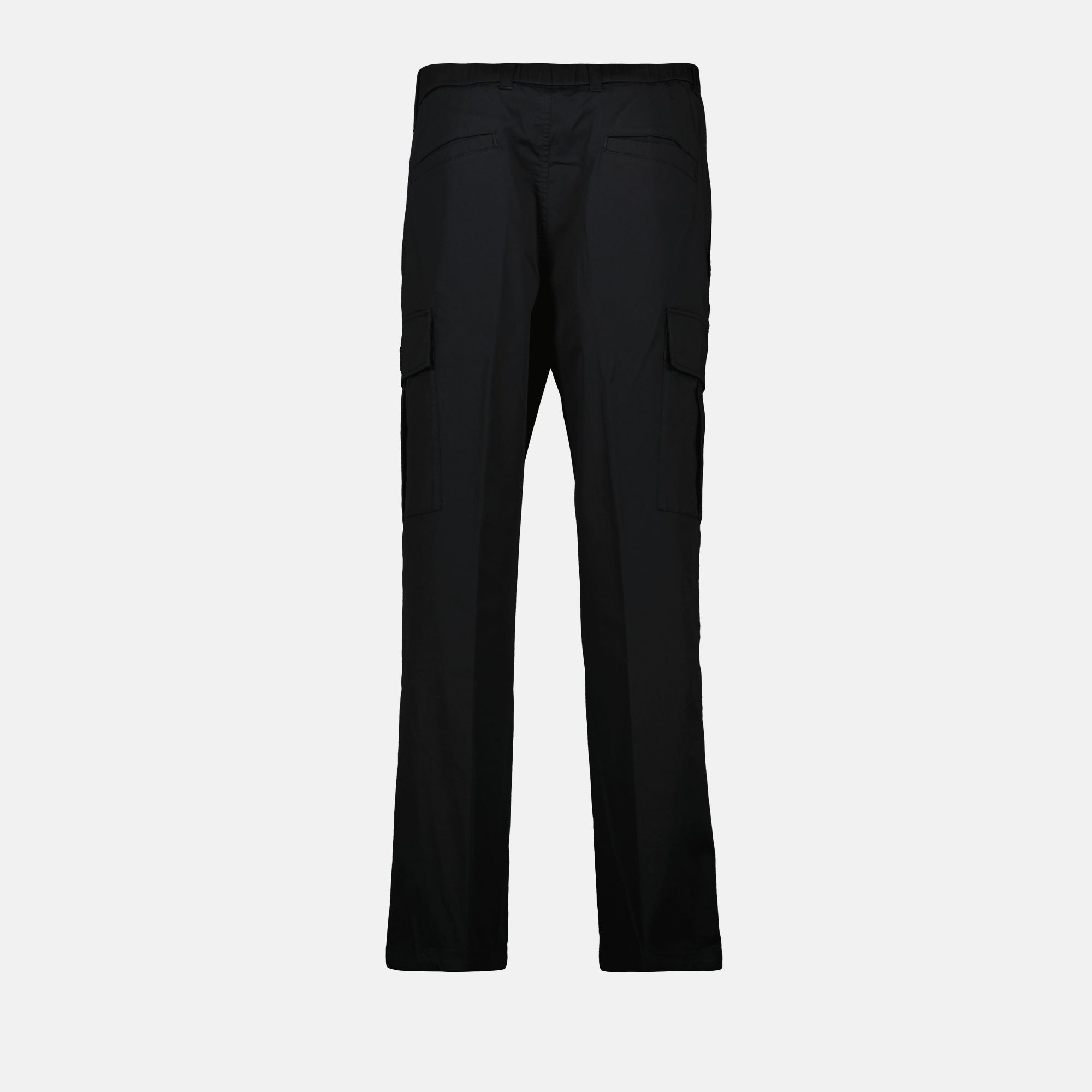 Calças Cargo Gabardine Moncler Preto Homme