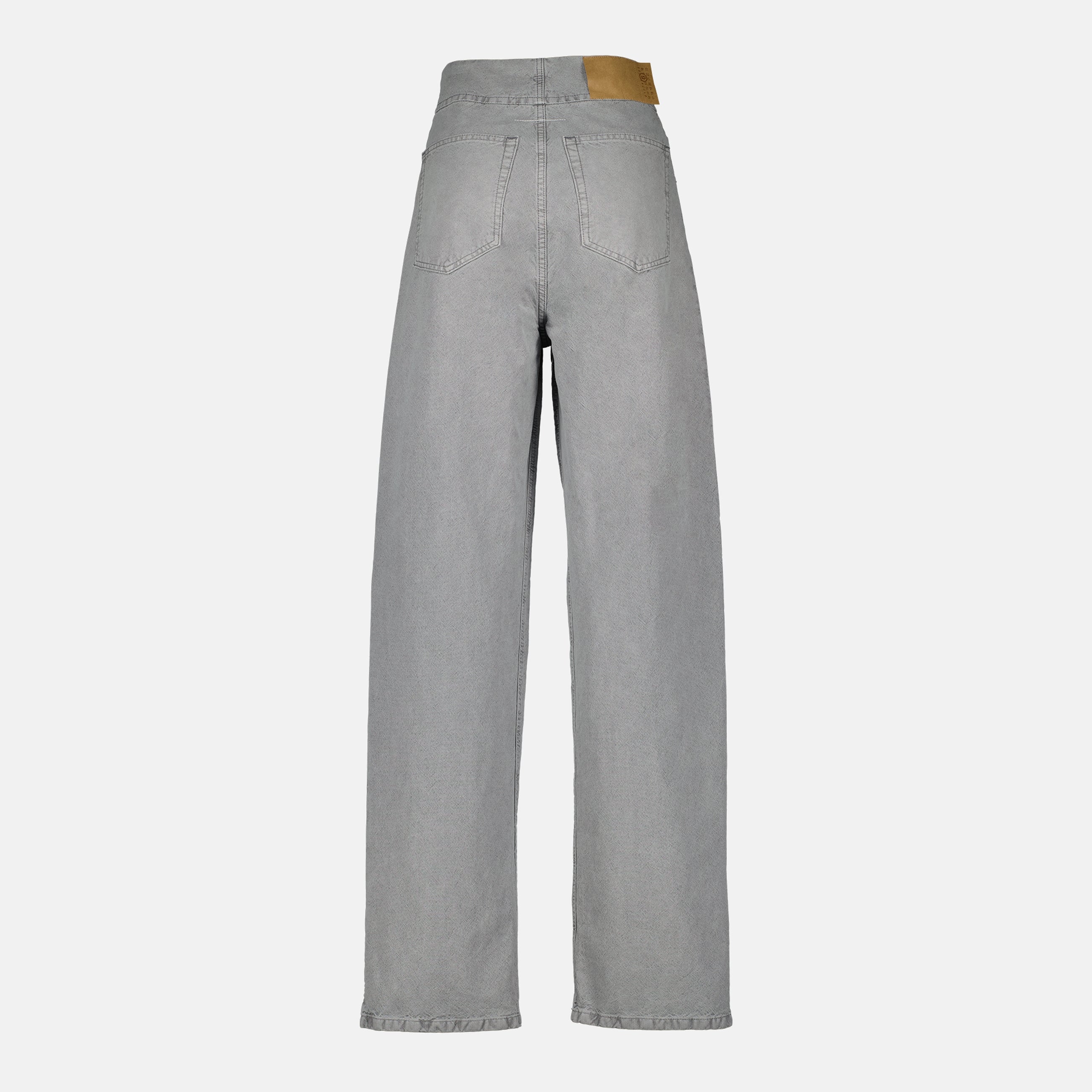 Pantalons Jean taille haute gris Mm6 Gris Femme