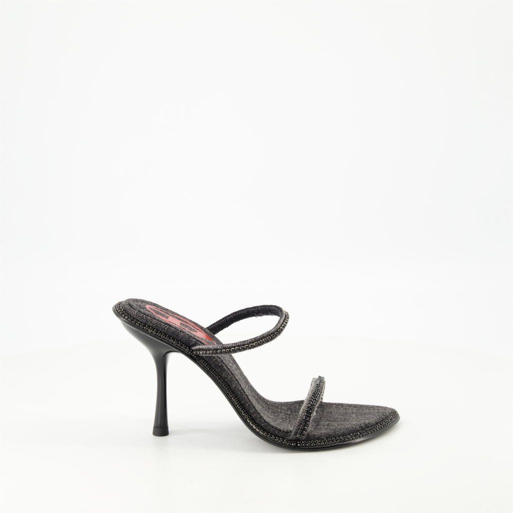 オープントゥシューズ D-havanna Sdl ヒールサンダル Diesel 黒 Femme