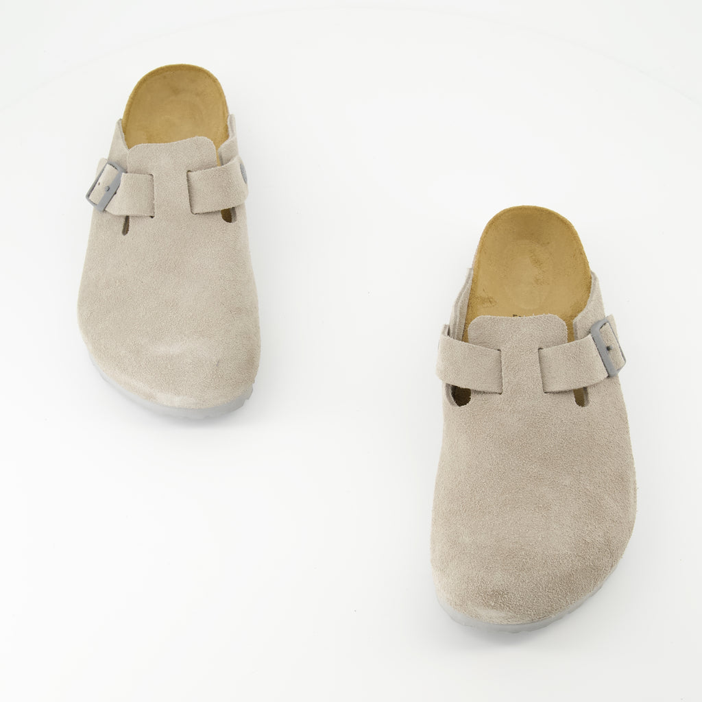 Chaussures ouvertes Mules Boston Birkenstock Beige Homme