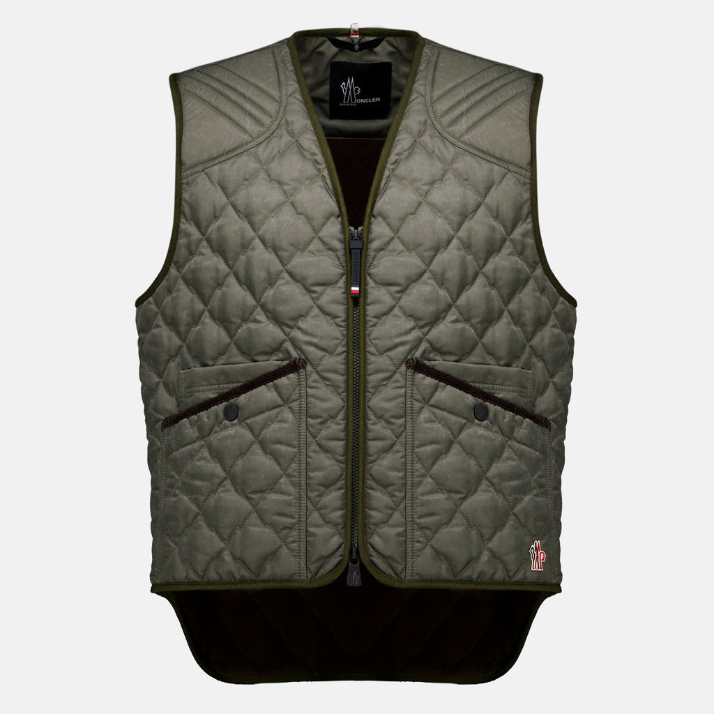 Vestes ノースリーブ カーキ ジャケット Moncler Grenoble Gris Homme