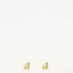 Bijoux Brincos de Metal com Email Branco Miu Miu Noir Femme