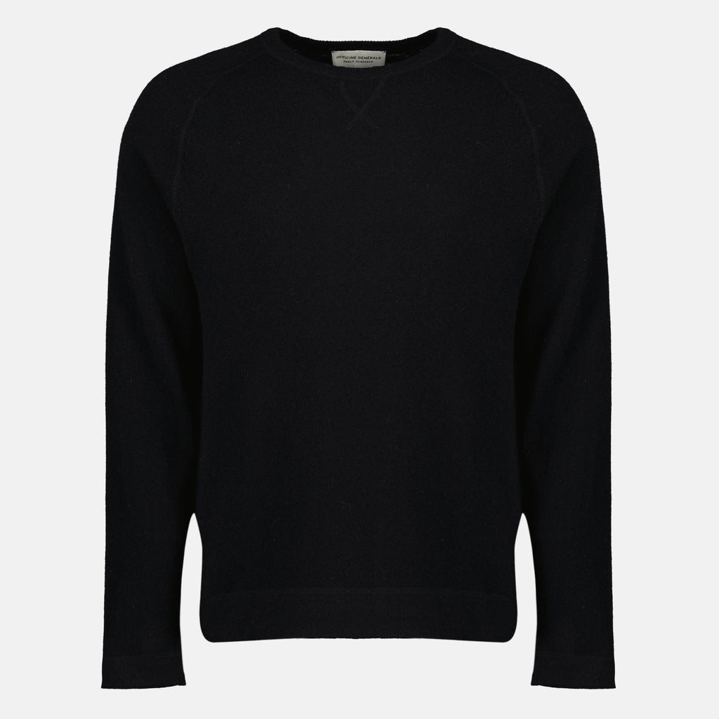 Maille Pull en cachemire noir Officine Générale Noir Unisexe
