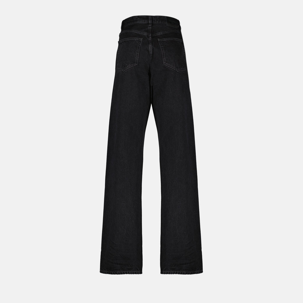 Image of the Saint Laurent Women's V-Waist Long Baggy Jeans - Autumn-Winter 2025 - Back View