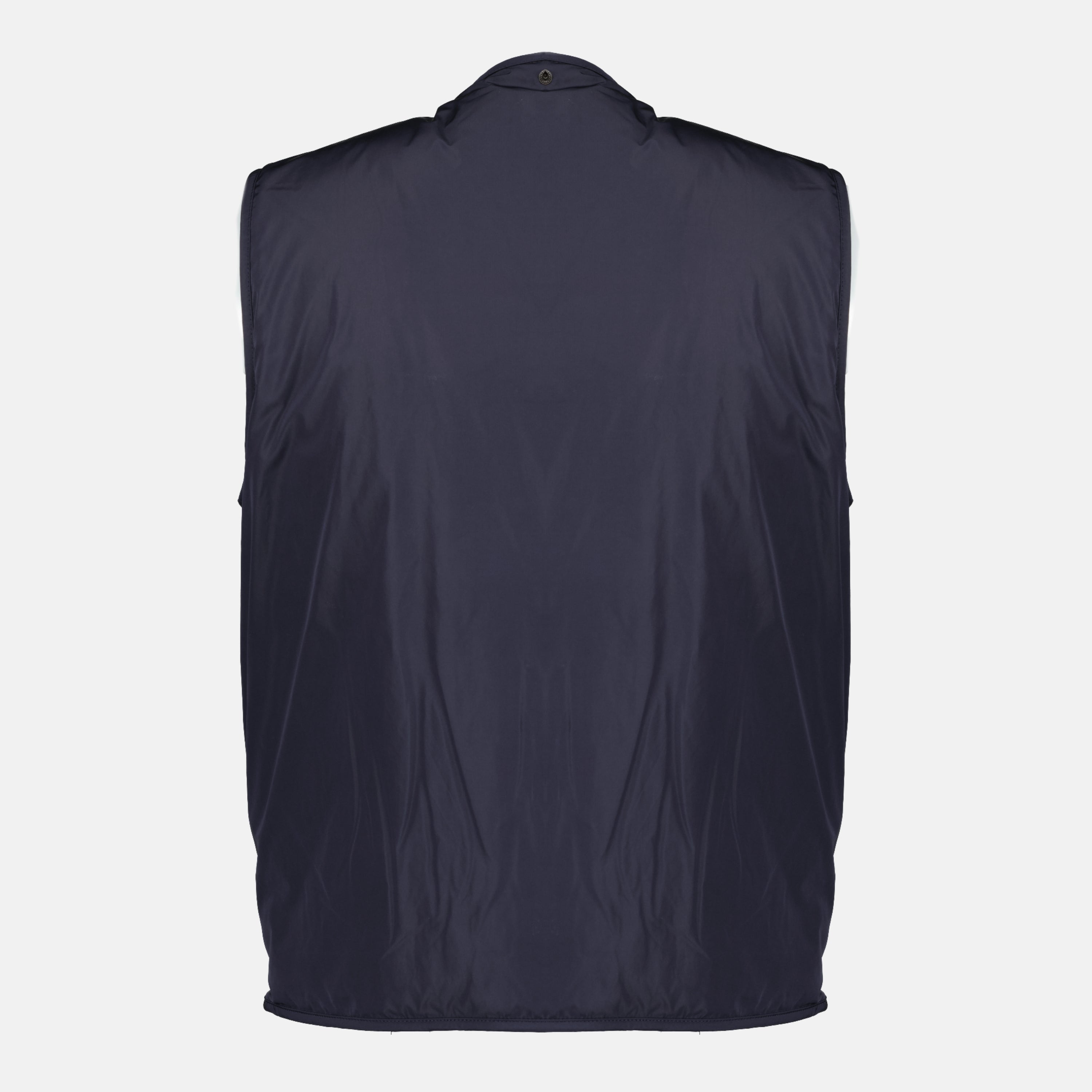 Image of the reversible Roquille navy blue shirt jacket by Moncler for Men - Spring-Summer 2026 - Detailed view 4