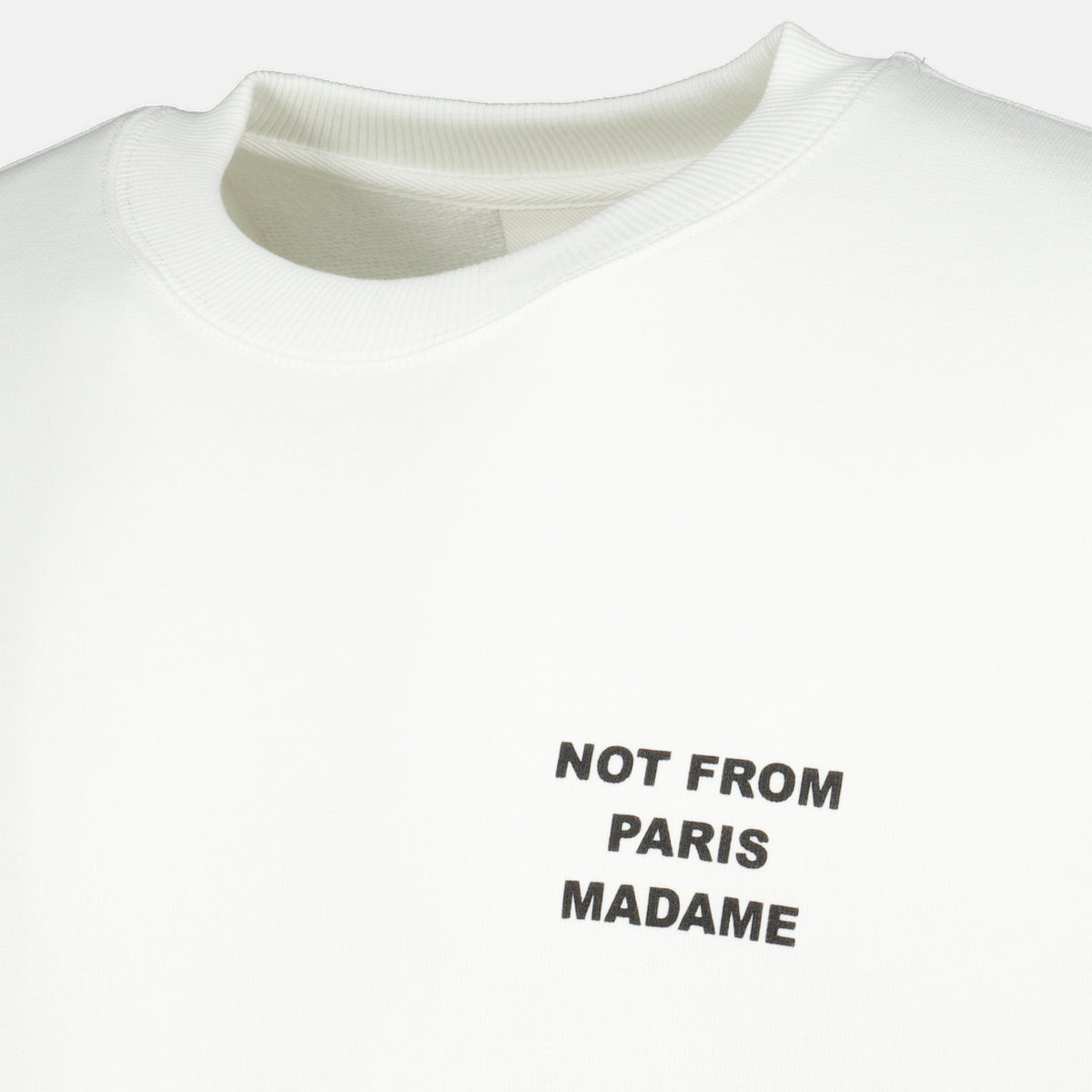 Sweatshirts Felpa Slogan Bianca Classica Drole De Monsieur Blanc Homme