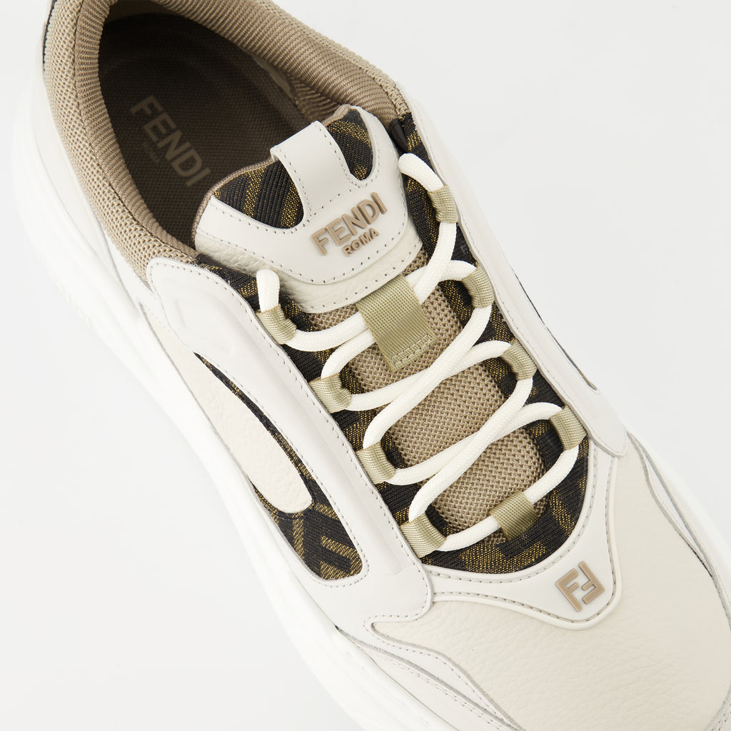 Sneakers Baskets Fendi Force Fendi Beige Homme