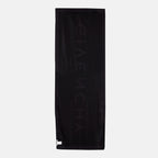 Imagen del pañuelo de seda y lana negra de la marca Givenchy para mujer - Temporada Otoño-Inverno 2025 - Vista Trasera