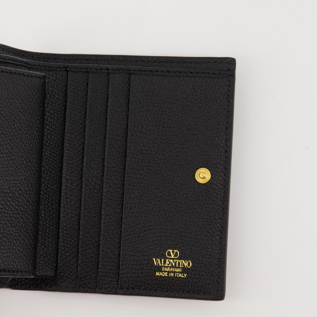 Small leather goods Portefeuille VLogo Signature Valentino Garavani Black Femme
