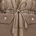 Vestes Beige Gürtelschluss-Zip-Cardigan Moncler Beige Femme
