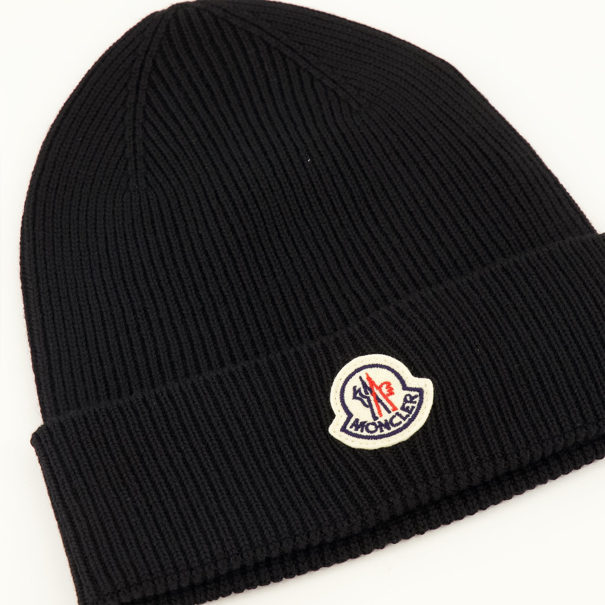 Chapeaux, casquettes et bonnets 검은색 양모 비니 Moncler Noir Homme