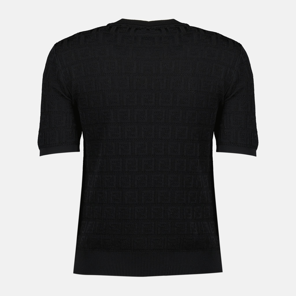 フェンディの女性用ブラックFF Tシャツの画像 - 2026年春夏 - 後ろからのビュー