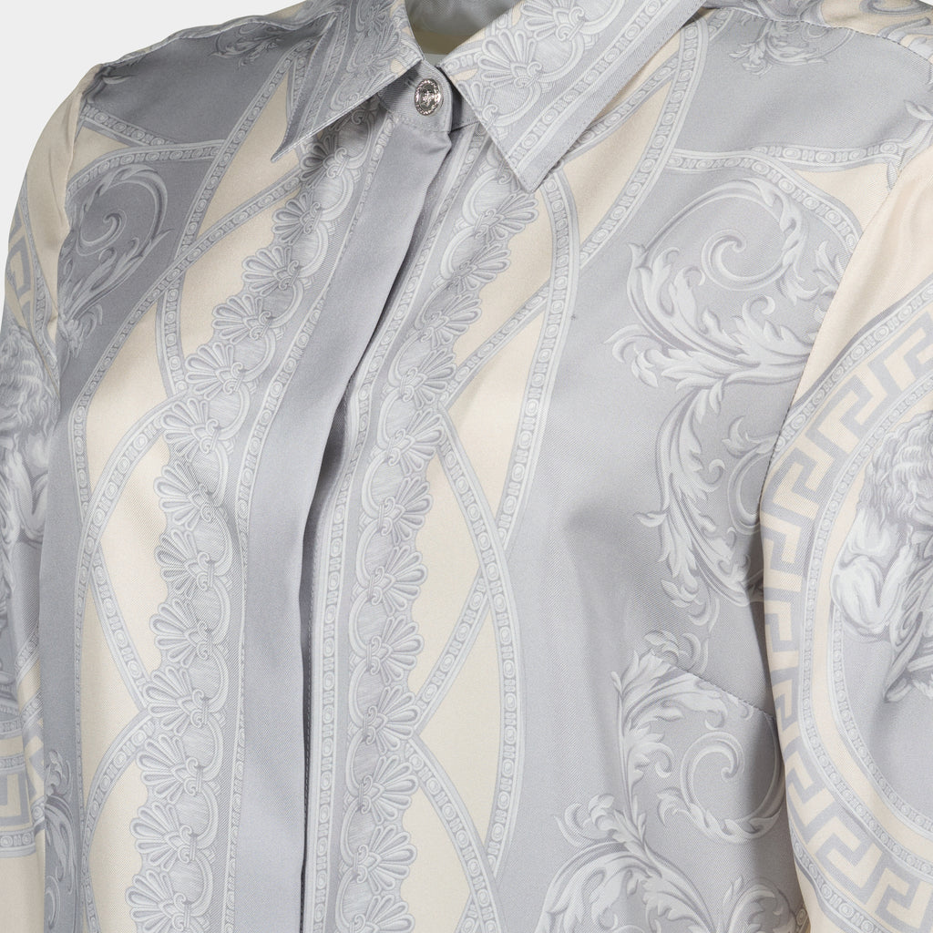 Shirts Barocco Silk Shirt Versace Gray Femme