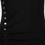 Robes Robe drapée noire Rabanne Noir Femme