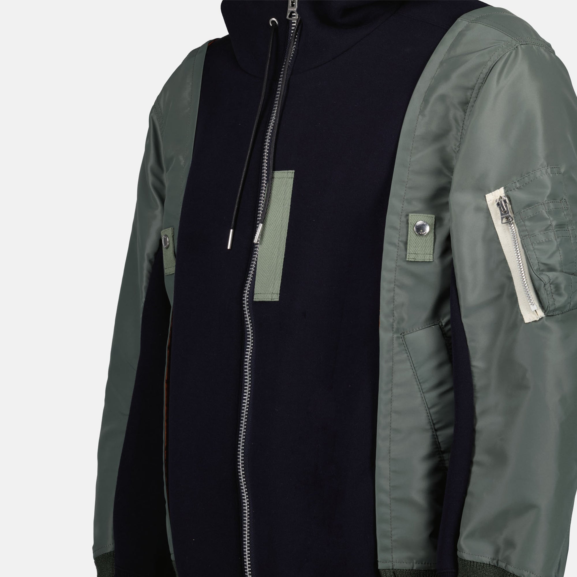 재킷 투톤 봄버 Sacai 진한 파란색 남성