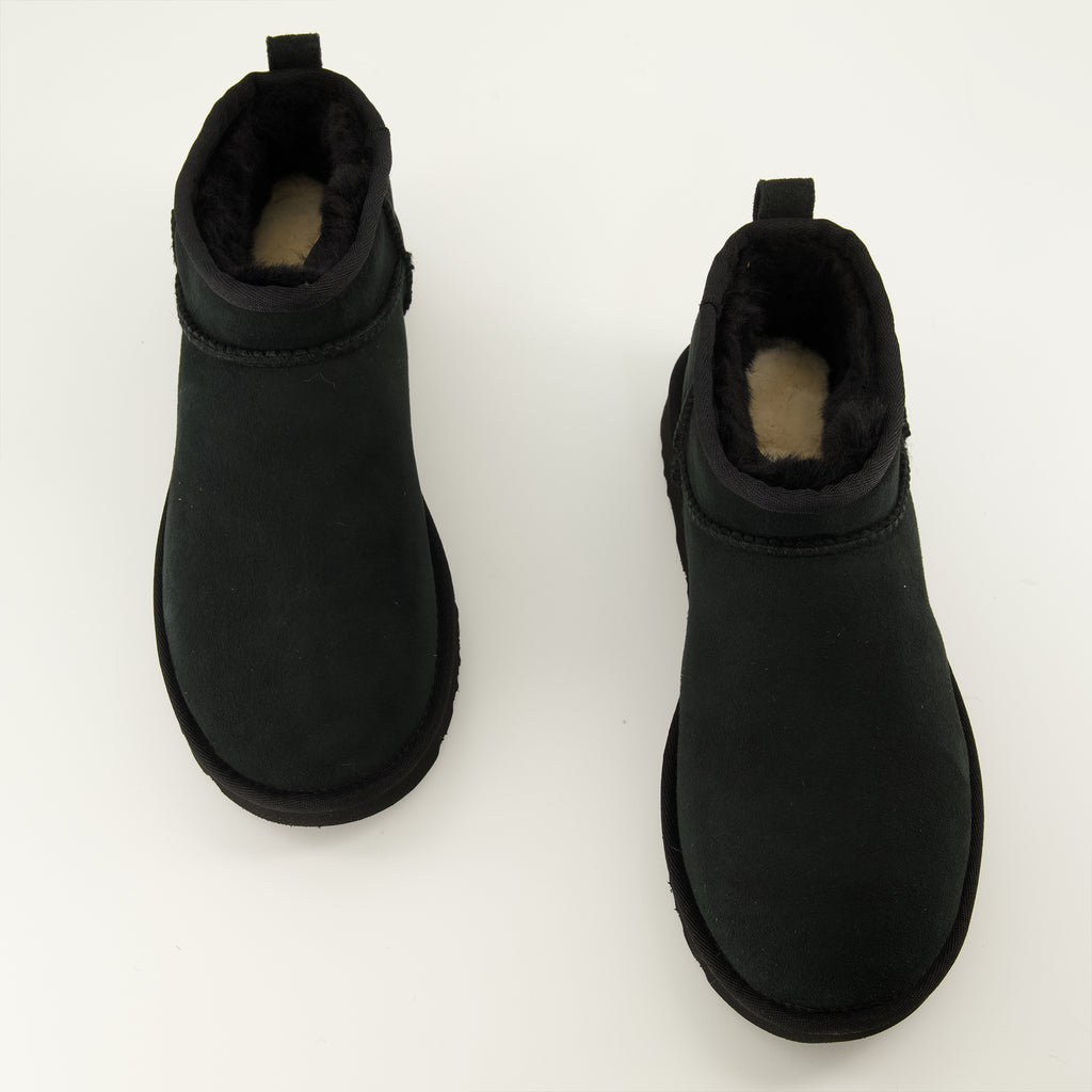 Bottines クラシックウルトラミニブラックブーツ Ugg Noir Femme