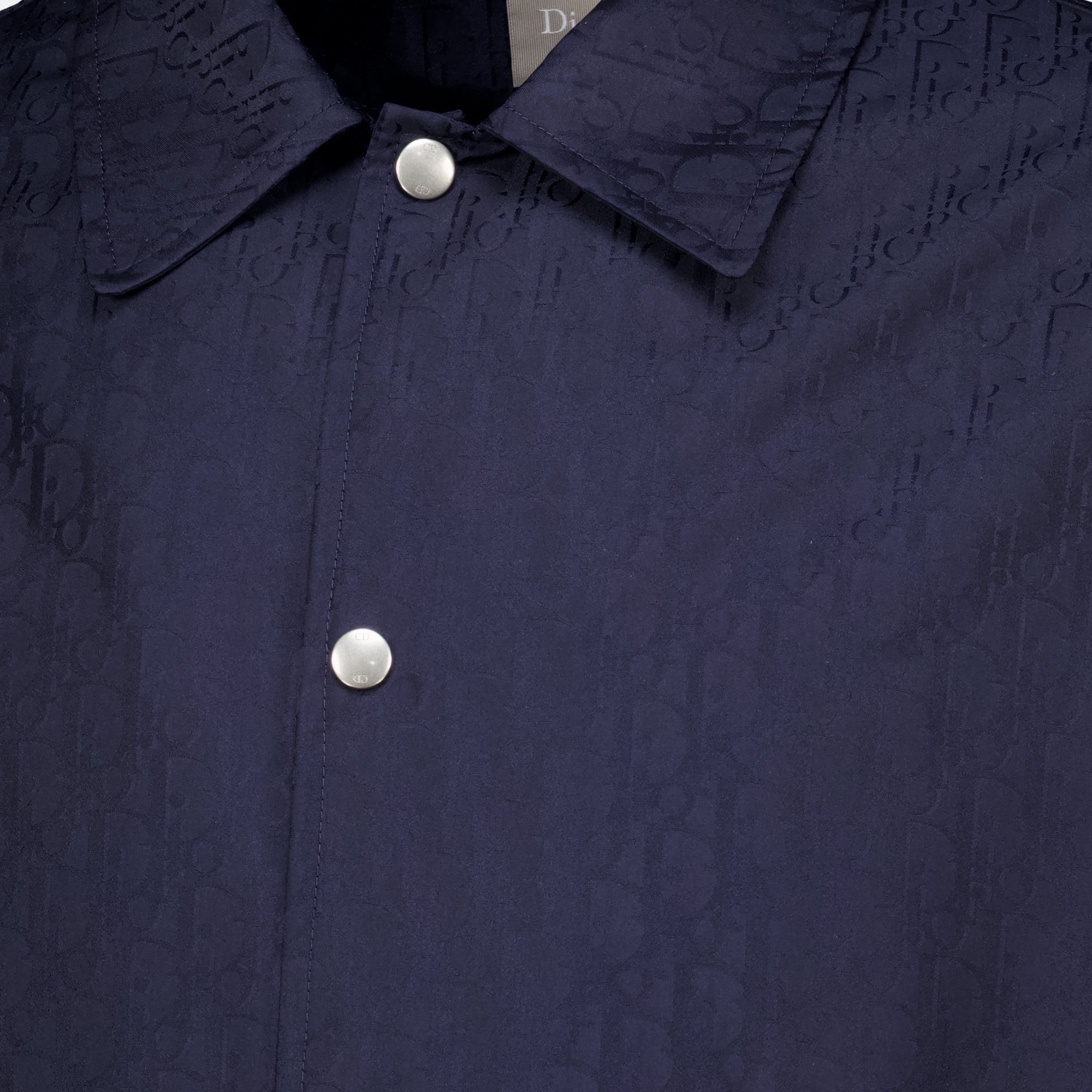Vestes Dior Oblique Marineblaue Coach-Jacke Dior Bleu foncé Homme