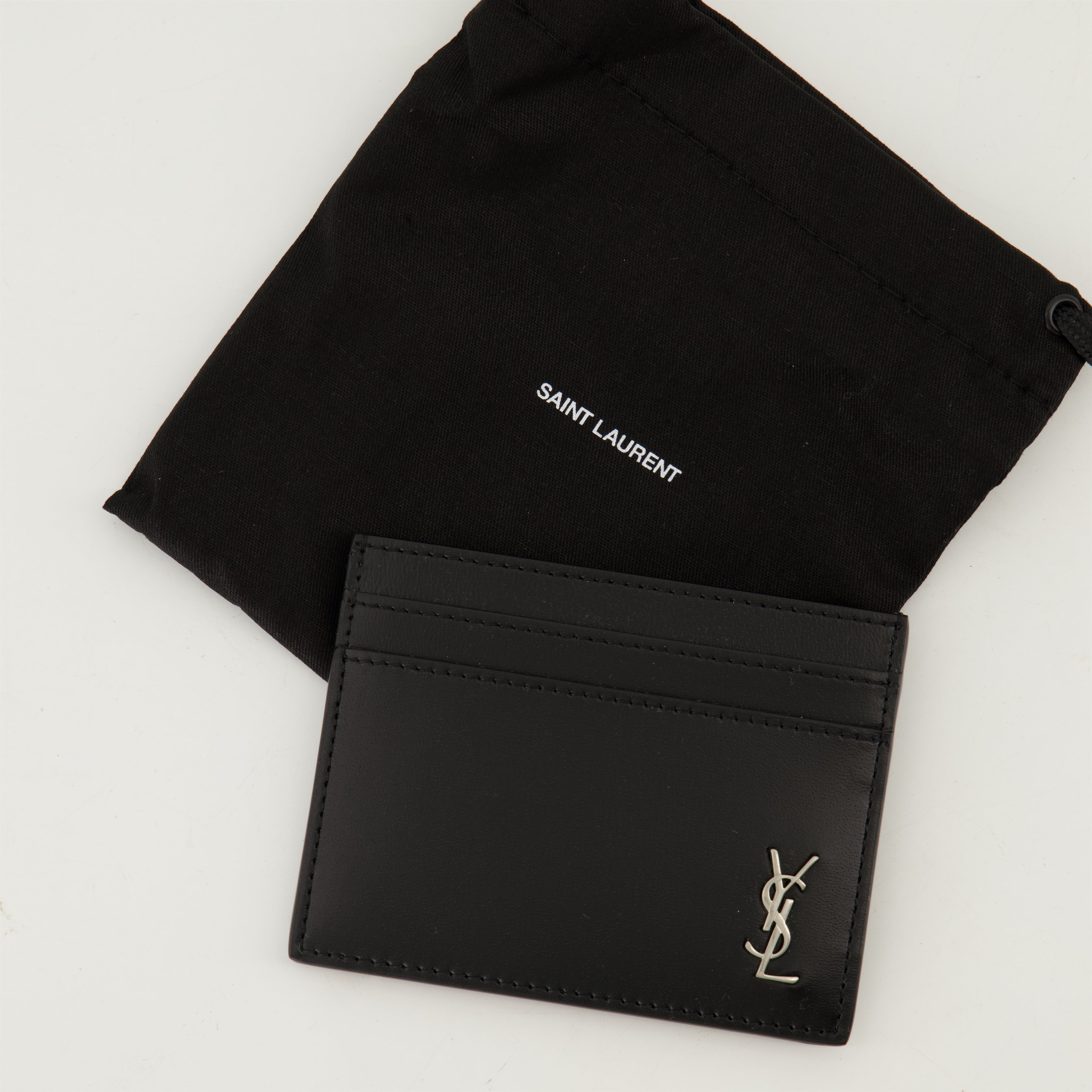 Petite maroquinerie Porte-cartes Tiny Cassandre Saint Laurent Noir Homme