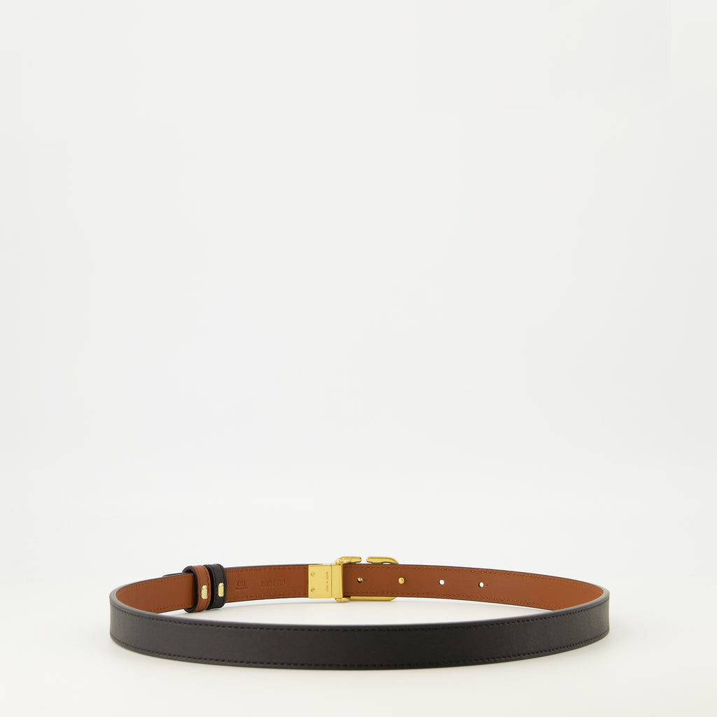 상품 이미지 발렌티노 가라바니의 블랙과 브라운 리버시블 Vlogo 벨트(여성용) - 2026 봄-여름 - 뒷면 보기