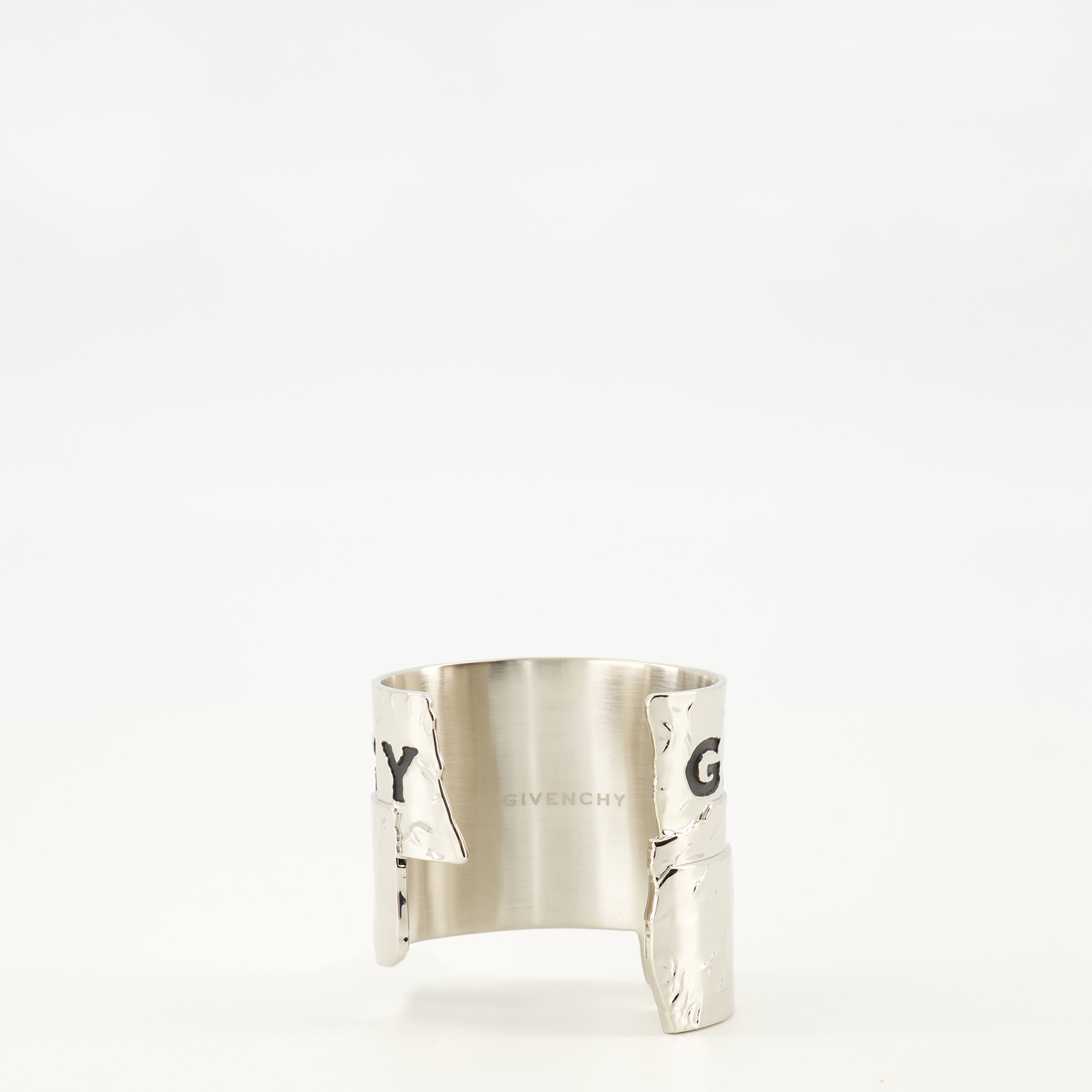 Image of the Givenchy Silver Tape Bracelet for Women - Fall-Winter 2025 - Back View