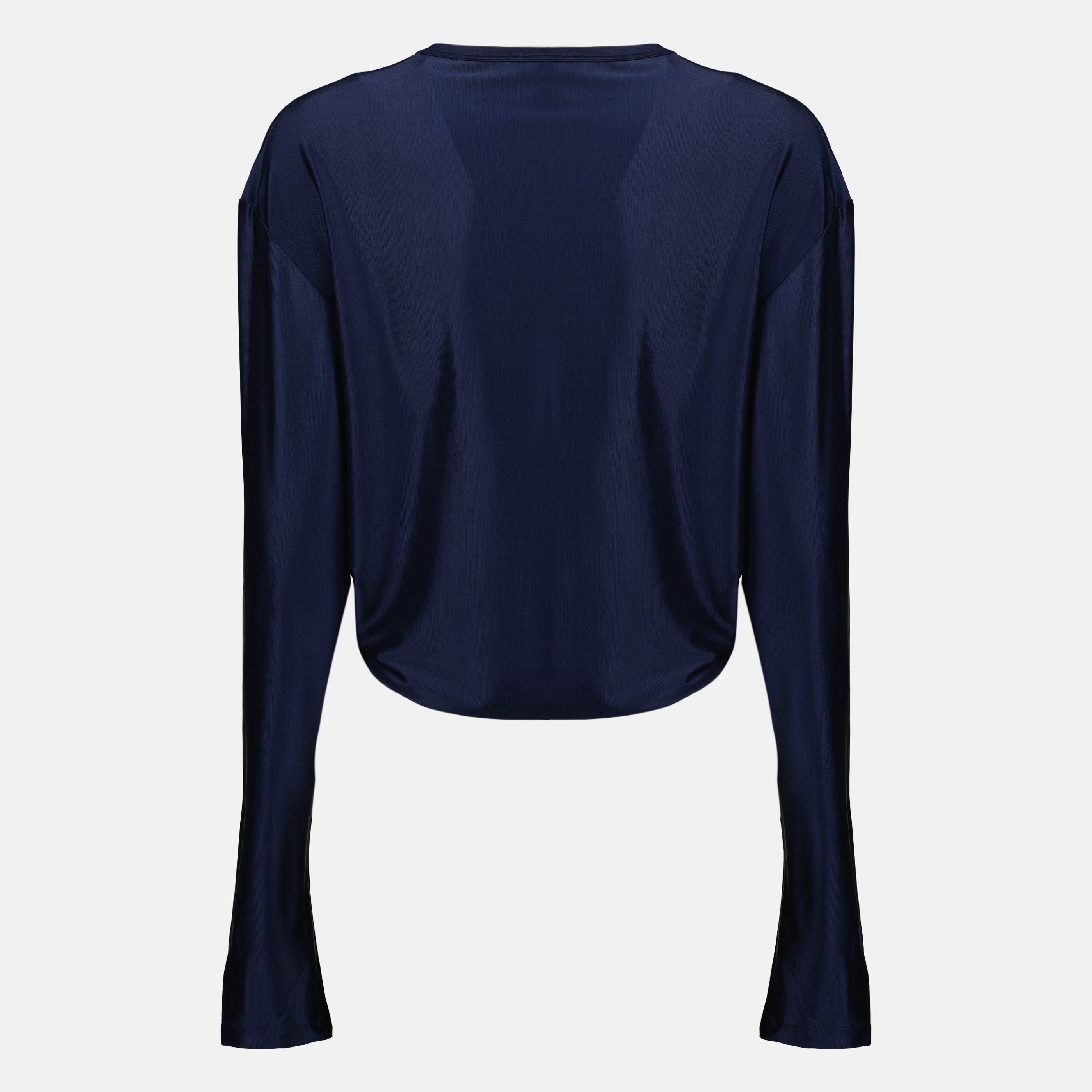 Image de l'article Crop top percing en jersey bleu marine de la marque Rabanne pour Femme - Saison Printemps-Été 2026 - Vue de Dos