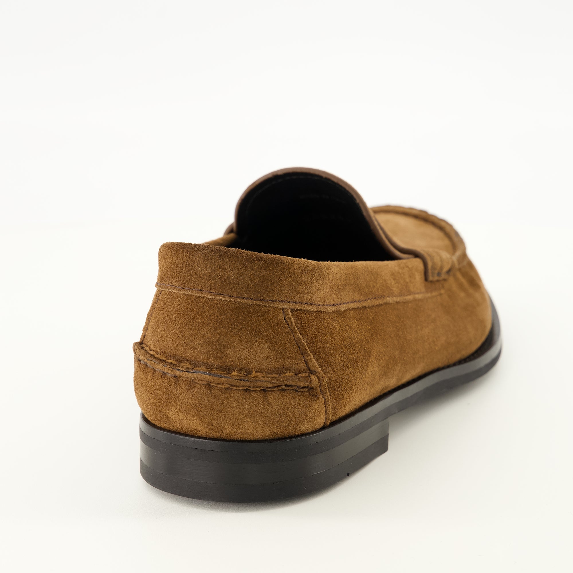 Mocassins Mocassins en veau velours marron Prada Marron Homme